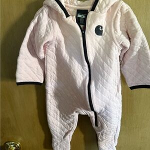 Carhartt Light Pink Quilted Kids Footie